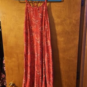 Floral Red Maxi Dress